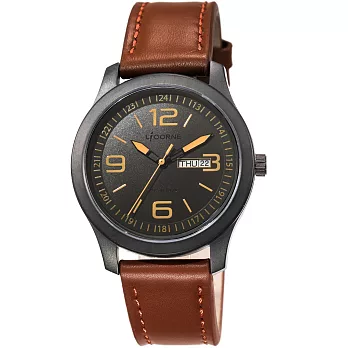 【LICORNE力抗錶】恩萃Entree系列 菁英風尚雋永手錶 (黑/咖啡 LT121MUBD)