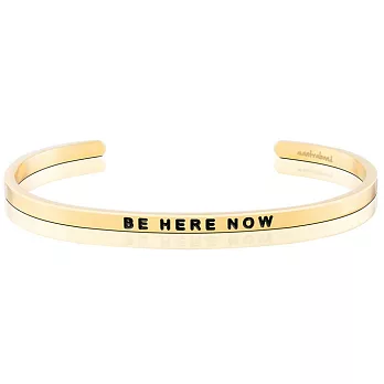 MANTRABAND BE HERE NOW 專注於當下吧 金色手環 附包裝盒