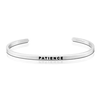MANTRABAND 美國悄悄話手環 PATIENCE 銀色手環 值得耐心等待