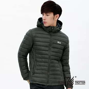 【遊遍天下】男款JIS90%羽絨防風防潑水修身連帽羽絨外套(G0345)M深灰