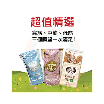 麥光小粉舖 【麥典+水手 - 高中低筋超值組合包】三種願望一次擁有喔!