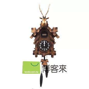 RHYTHM‧日本麗聲 進口馴鹿森林小木屋咕咕鐘-日本原裝實木