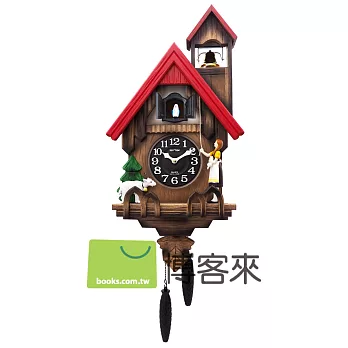 RHYTHM‧日本麗聲 進口拉鈴牧羊少女咕咕鐘-日本原裝實木