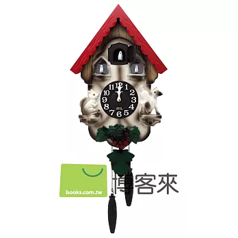 RHYTHM‧日本麗聲 進口莓果森林豐收樂園咕咕鐘-日本原裝實木