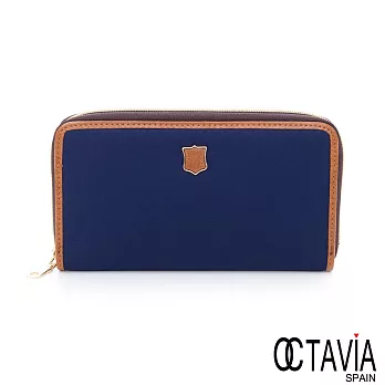 OCTAVIA 8 - schoolish 尼龍輕量全拉式長夾 - 無學院深藍