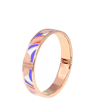 LVG Legend Vogue 花舞粉 限定版 掐絲琺瑯系列 開口手環S(玫瑰金)