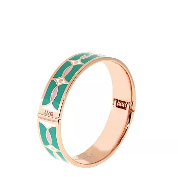 LVG Legend Vogue 湖水綠 限定版 掐絲琺瑯系列 開口手環S(玫瑰金)