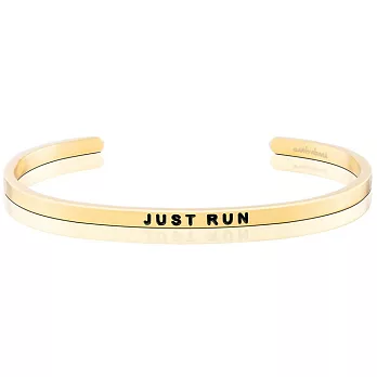 MANTRABAND 美國悄悄話手環 Just Run 依自己的步調奔跑 悄悄話手環 金色