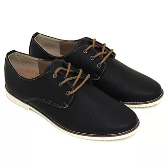 ◤Green Phoenix◥渲染孔洞綁帶平底男休閒鞋25.5黑色