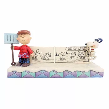 《Enesco精品雕塑》SNOOPY經典漫畫系列SNOOPY與查理布朗雪地樂舞塑像-Snow Dance(Peanuts by Jim Shore)