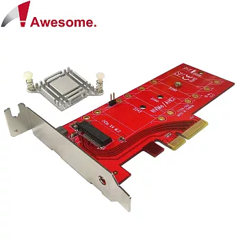 Awesome M.2 NVMe高功率SSD轉PCIe 3.0x4轉接卡－AWD-DT-129A