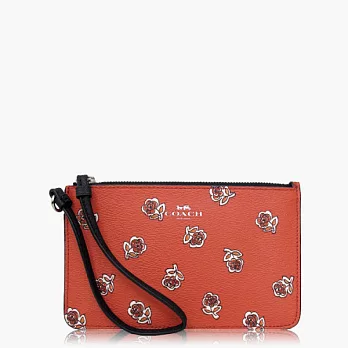 【COACH 攜帶便利】PVC / 零錢收納 / 手拿包(小款)_黑橘