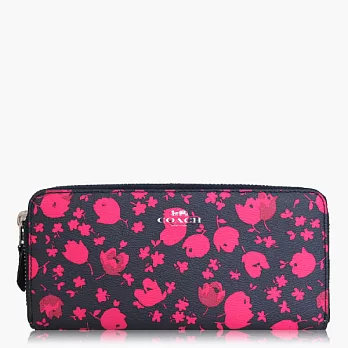 【COACH 方便整理】PVC / 拉鍊式多功能長夾(薄型)_紫桃