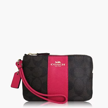 【COACH 攜帶便利】PVC / 零錢收納 / 手拿包(小款)_深咖桃