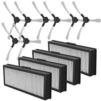 【ZEBOT智小兔】智慧型負離子掃地機器人專用。一年份耗材(側刷+濾網各4組)