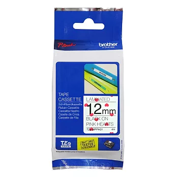 Brother TZe-MP PH31 創意護貝標籤帶 ( 12mm 心心相印 )