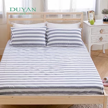 DUYAN《城影光廊》天然嚴選純棉雙人三件式床包組