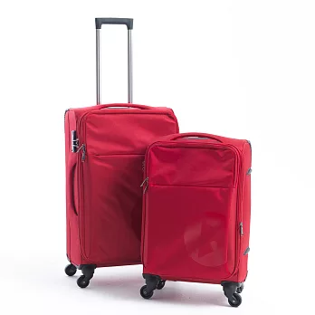 AIRWALKLUGGAGE - 輕量系列寄情物語行李箱 20吋+24吋拉鍊箱二件組 - 秘密紅其他