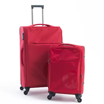 AIRWALKLUGGAGE - 輕量系列 寄情物語行李箱 20吋+28吋拉鍊箱二件組 - 秘密紅其他