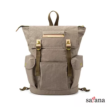 satana - 漫遊拉鍊後背包 - 松樹皮