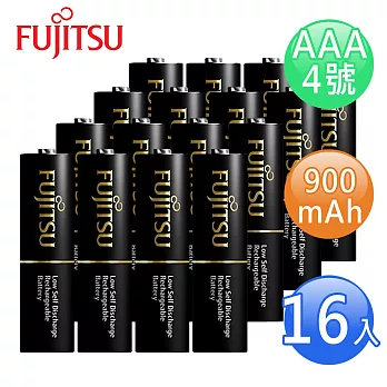FUJITSU富士通 低自放900mAh充電電池組(4號16入)