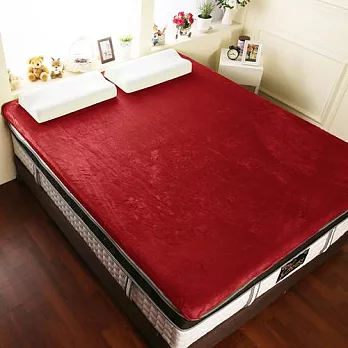 【契斯特】12公分新法蘭絨舒適記憶床墊-特大7尺-寶石紅
