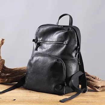 【Solomon 原創設計皮件】嚕嚕咪 後背包黑