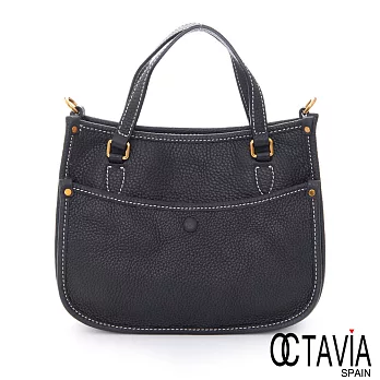 OCTAVIA 8 真皮 - SMILE 那帕牛皮手提斜背二用小包 -夢想黑