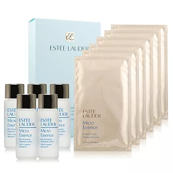 ESTEE LAUDER雅詩蘭黛 微分子晶透面膜(6片/盒)贈微分子肌底原生露(7ML)X5