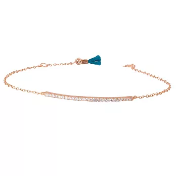 SHASHI 美國品牌 Diamond Bar 鑲鑽平衡骨玫瑰金手鍊