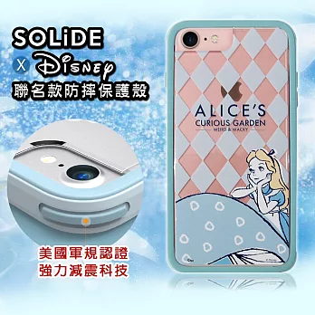 迪士尼&SOLiDE聯名款 iPhone 7 4.7吋 軍規認證防摔保護殼 手機殼(經典愛麗絲)