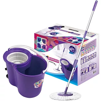 家簡塵除-雙動力旋轉拖把組(1布)