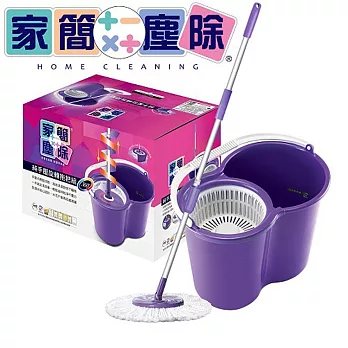 家簡塵除-手壓式旋轉拖把組(1布)