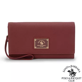 SANTA BARBARA POLO．聖大保羅 - 幸福微糖系列 多way鍊帶長夾-酒紅色