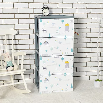 【nicegoods】卡蘿北歐風四層收納置物櫃(單層26L)-DIY