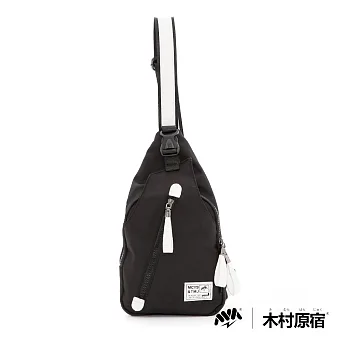木村原宿MM- 我的潮流元素 三角時尚單肩包-黑白無黑白
