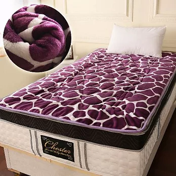 【契斯特】法蘭絨保暖厚墊-單人3.5尺-豹紋蛋糕豹紋蛋糕