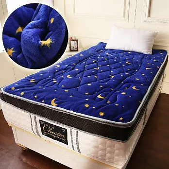 【契斯特】法蘭絨保暖厚墊-單人3.5尺-星空繁點星空繁點