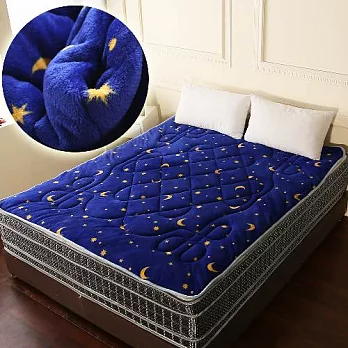 【契斯特】法蘭絨保暖厚墊-加大6尺-星空繁點星空繁點