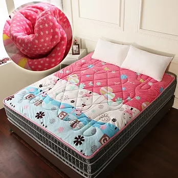 【契斯特】法蘭絨保暖厚墊-加大6尺-可愛童心