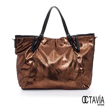OCTAVIA 8 - 大個子 絕色閃耀U字口袋大型托特包 -閃眼金