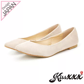 【KissXXX】時尚心機V型淺口舒適平底休閒鞋35米