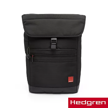 【Hedgren】HRDT-Red Tag紅標系列-15吋翻蓋電腦後背包(黑色)