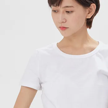 簡單素面短袖蜜桃棉女TM白色