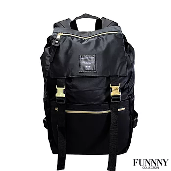FUNNNY 日本同步輕量尼龍後背包系列 柴田 潤 黑
