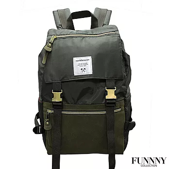 FUNNNY 日本同步輕量尼龍後背包系列 柴田 潤 軍綠