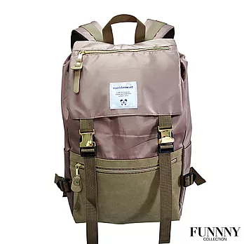 FUNNNY 日本同步輕量尼龍後背包系列 柴田 潤 卡其