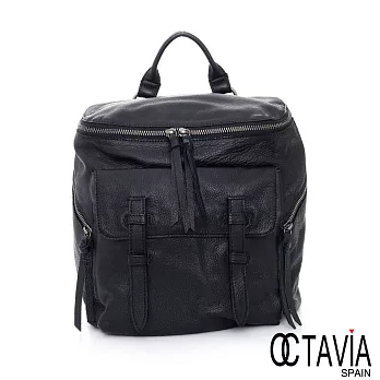 OCTAVIA 8 真皮 - 小寶貝 植染牛皮三用後背包 -BABY黑