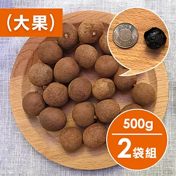 【食在安市集】山頂壯圓：柴焙帶殼龍眼乾大果500g(2袋組)(免運宅配)