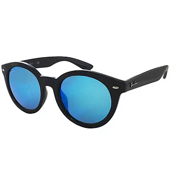 【Ray Ban 雷朋】RB4261D-601/55_流行復古大框/亞洲版太陽眼鏡(亮黑框#水銀藍鏡面)